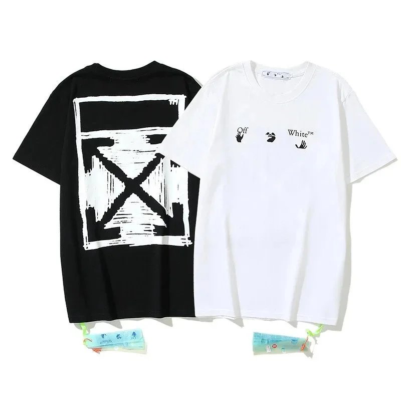 Off-White T-Shirts Short-Sleeve Graphic Arrow Print — 1412 black