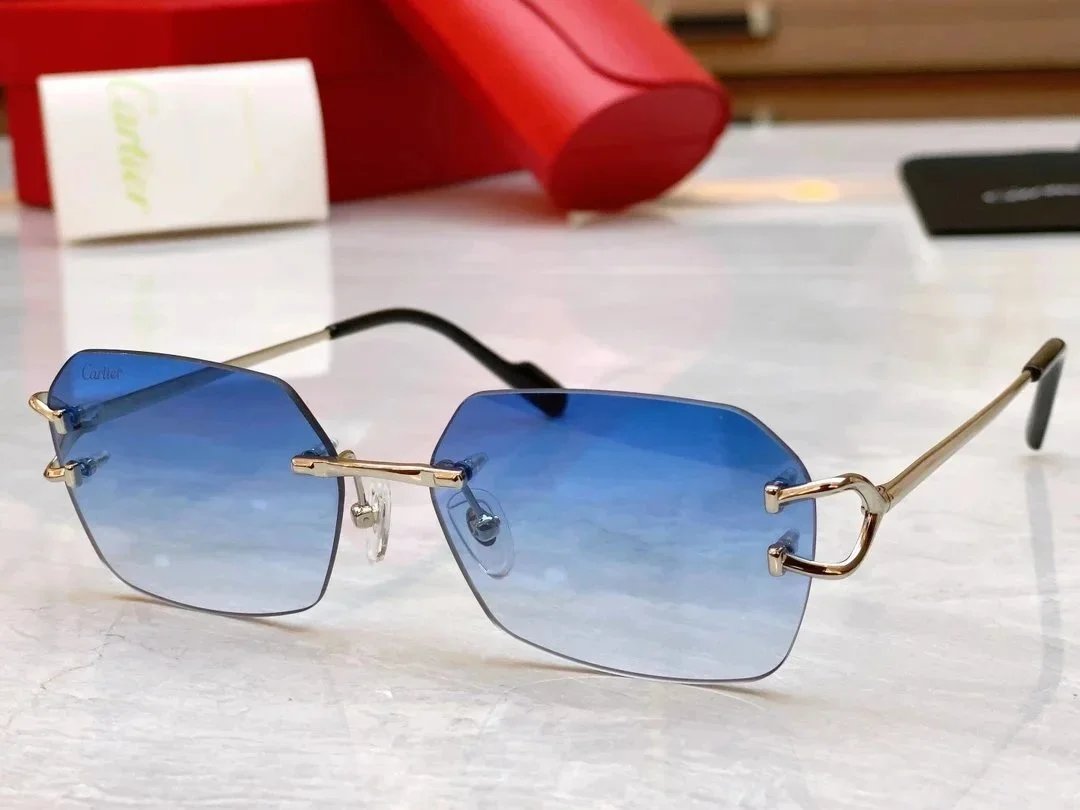 Cartier Eyewear CT0418O Rimless Rectangular Glasses — 6