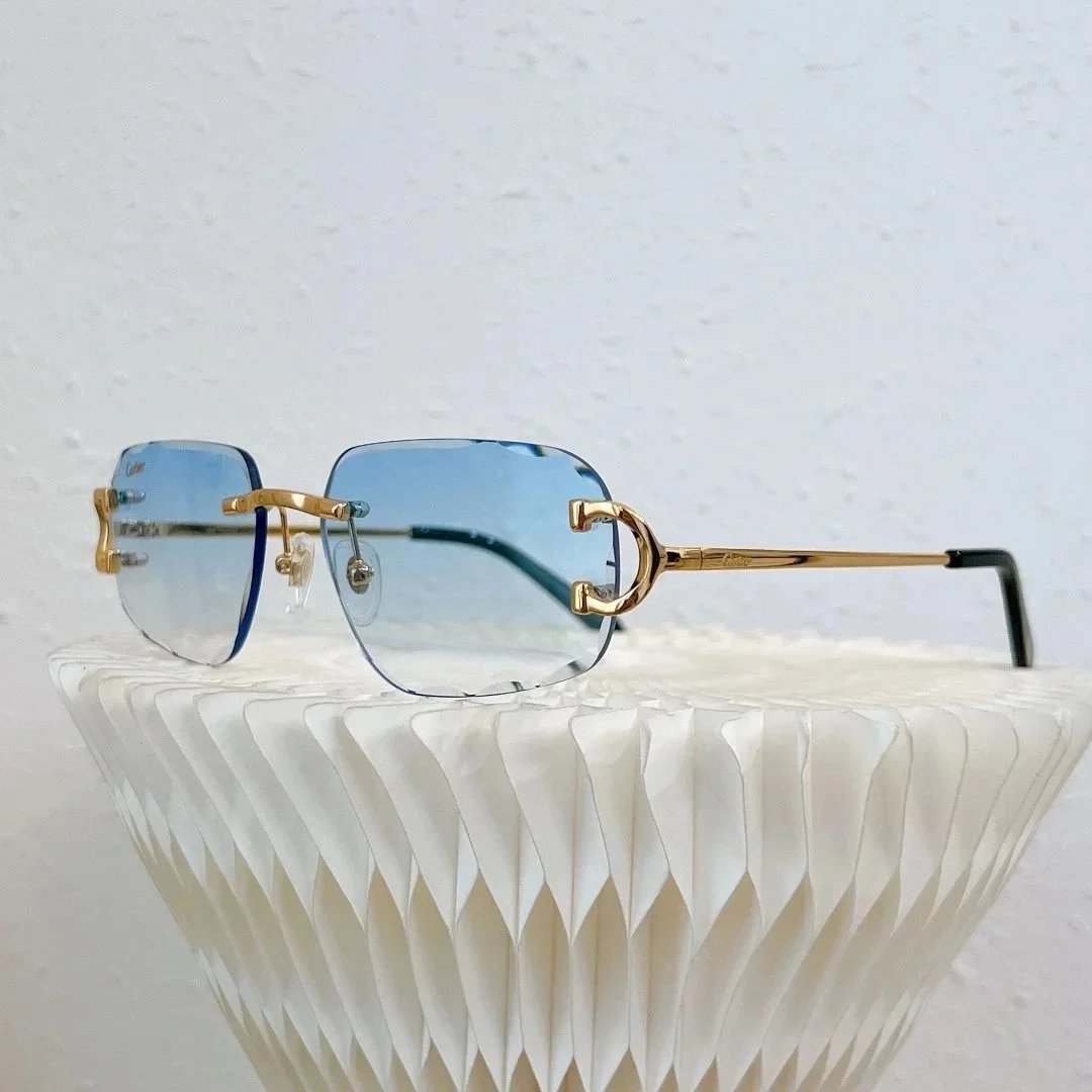 Cartier Eyewear CT0418O Rimless Rectangular Glasses — 30