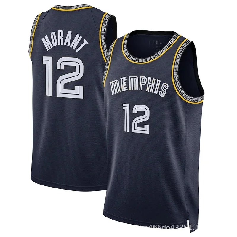 Nike NBA City Edition Jersey Ja Morant Memphis Grizzlies Navy Basketball Jersey - 1