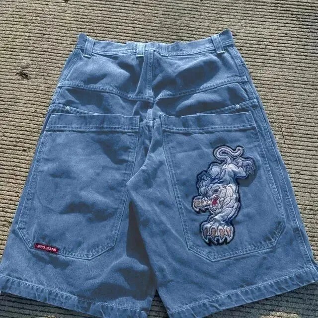 JNCO Jeans Shorts Wide-Leg Denim Graphic — BB-005