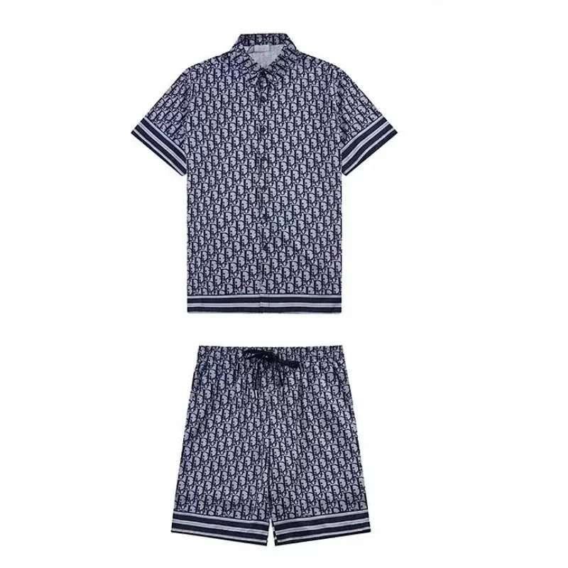Dior Matching Sets Oblique jacquard short-sleeve T-shirt and drawstring shorts set image 7