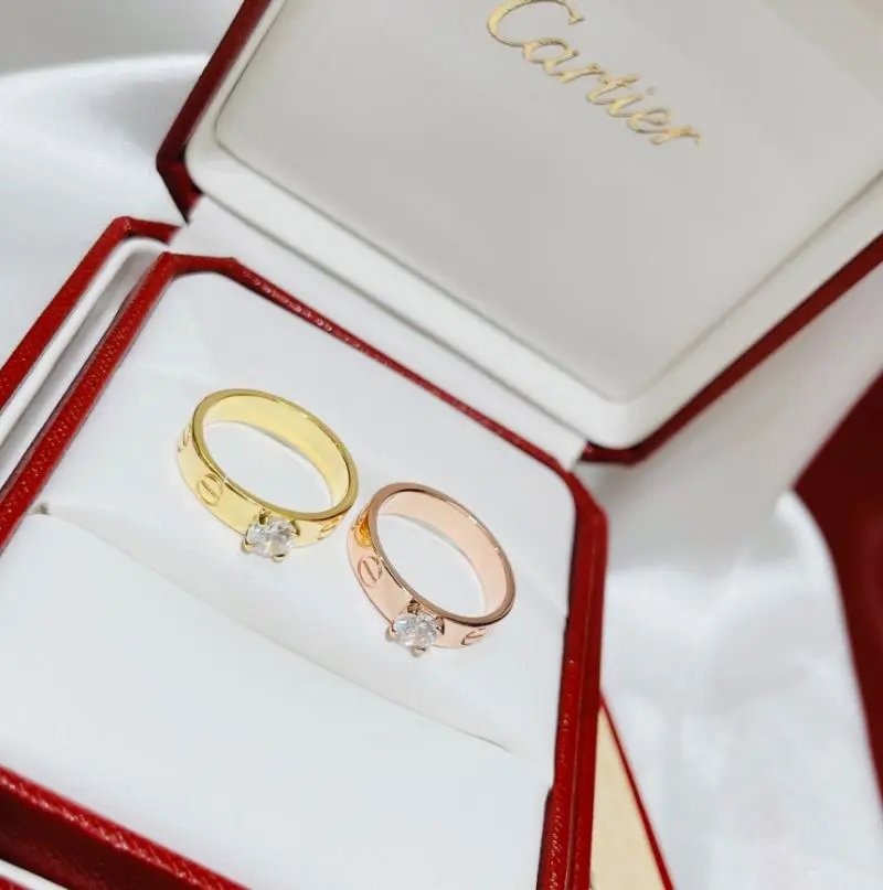Cartier Love Ring White Gold Diamond Ring - 4