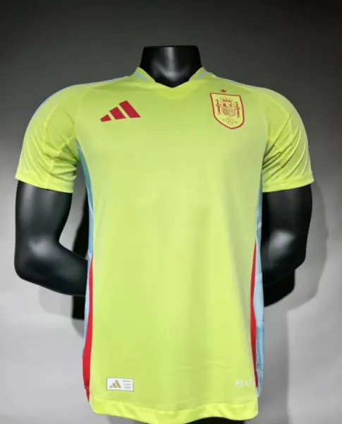 Adidas Spain National Team 2024 Away Jersey Lime Green - 1