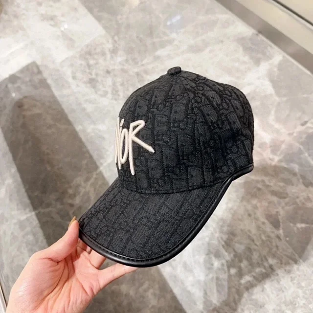 Dior Hats Oblique Monogram Baseball Cap with Embroidered Logo product detail image 7