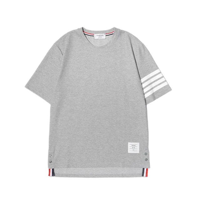 Thom Browne T-Shirts Logo-print short-sleeve crewneck product detail image 8