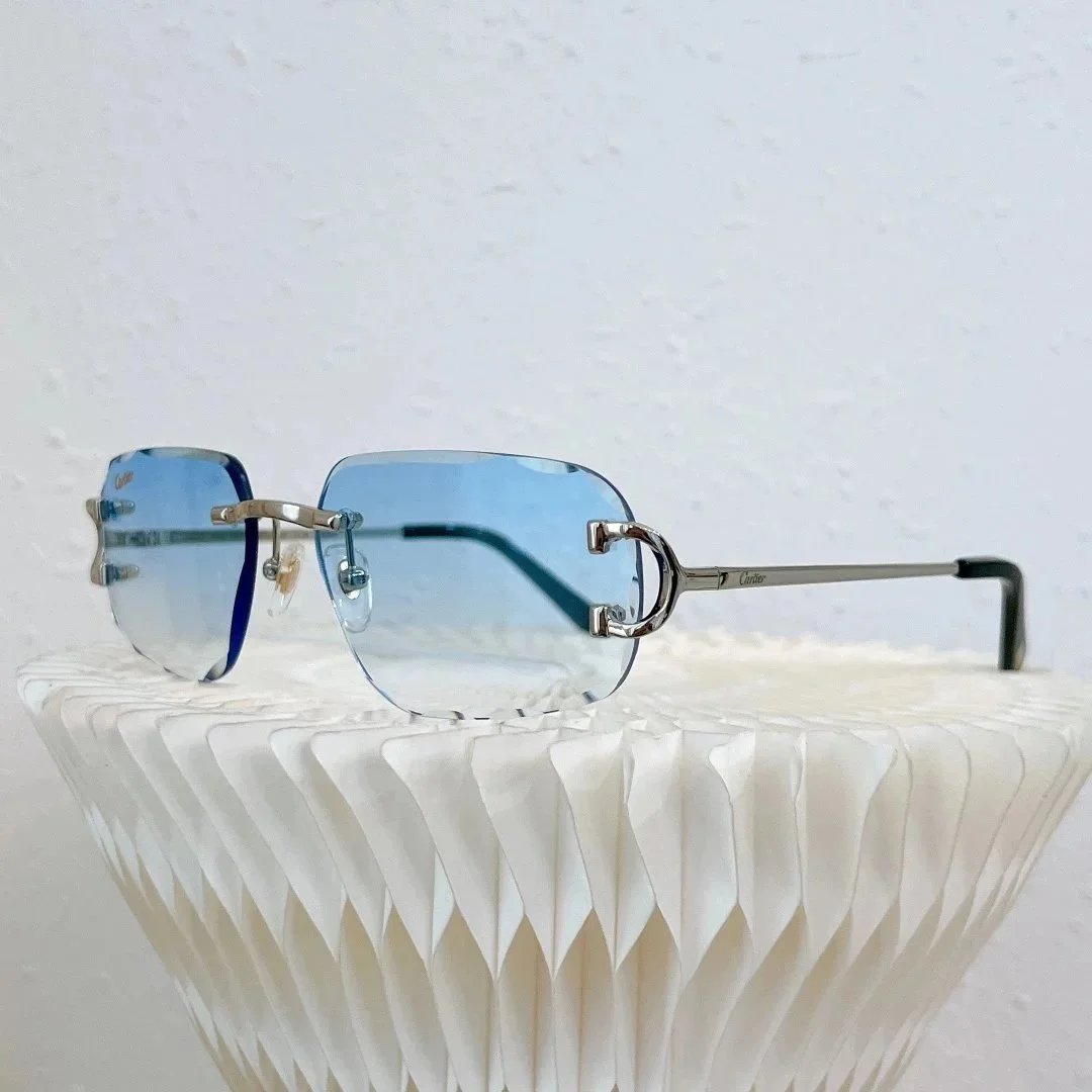 Cartier Eyewear CT0418O Rimless Rectangular Glasses — 23
