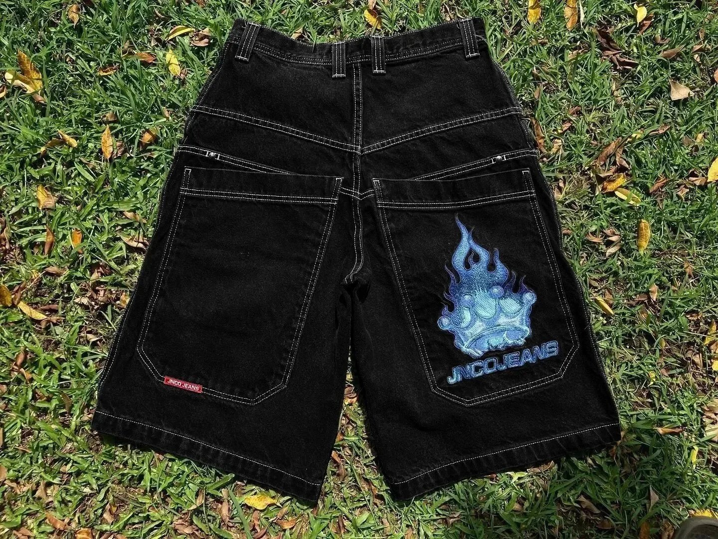 JNCO Jeans Shorts Wide-Leg Denim Graphic — BB-026