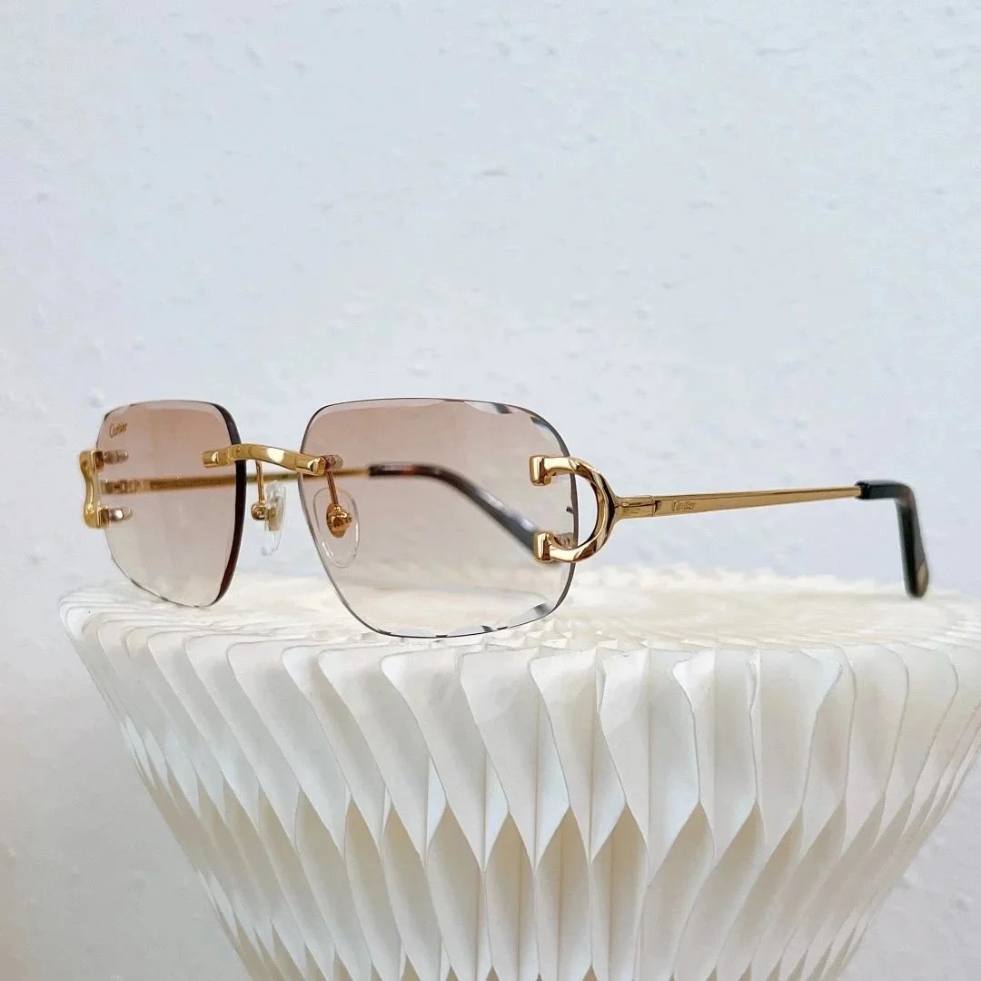 Cartier Eyewear CT0418O Rimless Rectangular Glasses — 26