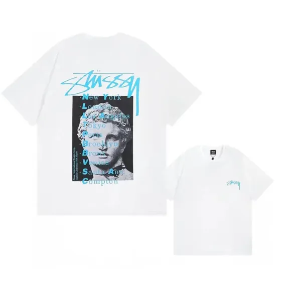 Stüssy City Collage Graphic T-Shirt White - 1