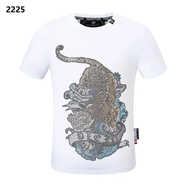 Philipp Plein T-Shirts Graphic Rhinestone T-Shirt product detail image 10