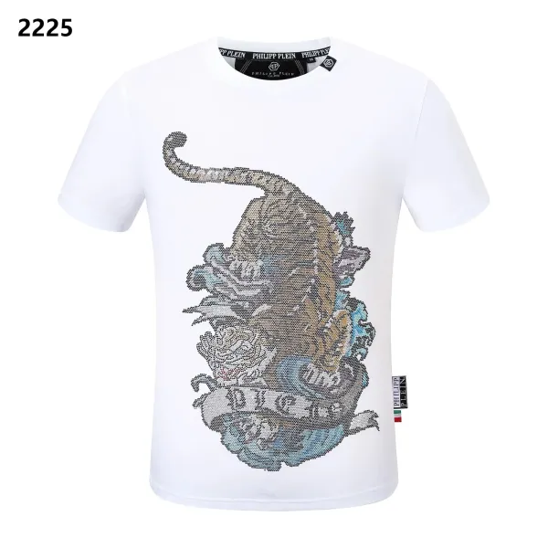 Philipp Plein Skull Crystal Embellished White T-Shirt - 11