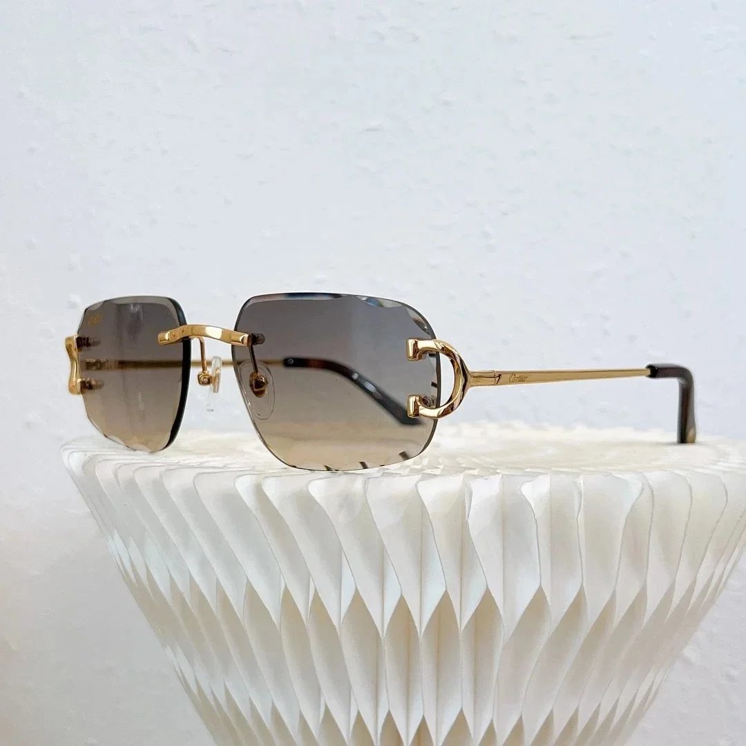 Cartier Eyewear CT0418O Rimless Rectangular Glasses — 28