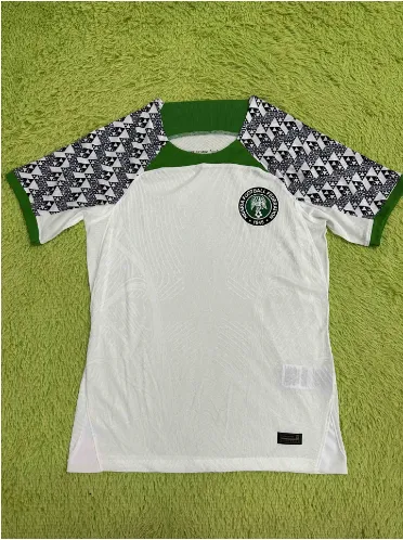 Nigeria National Team 2023 Away Jersey White/Green Patterned Short-Sleeve Jersey - 1