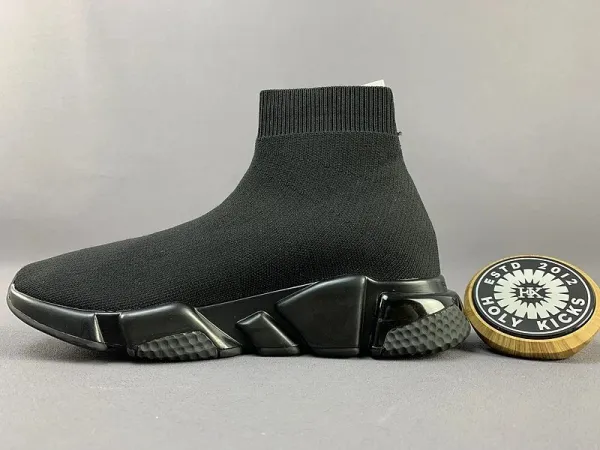 Balenciaga Speed Trainer Black White Sneakers - 4