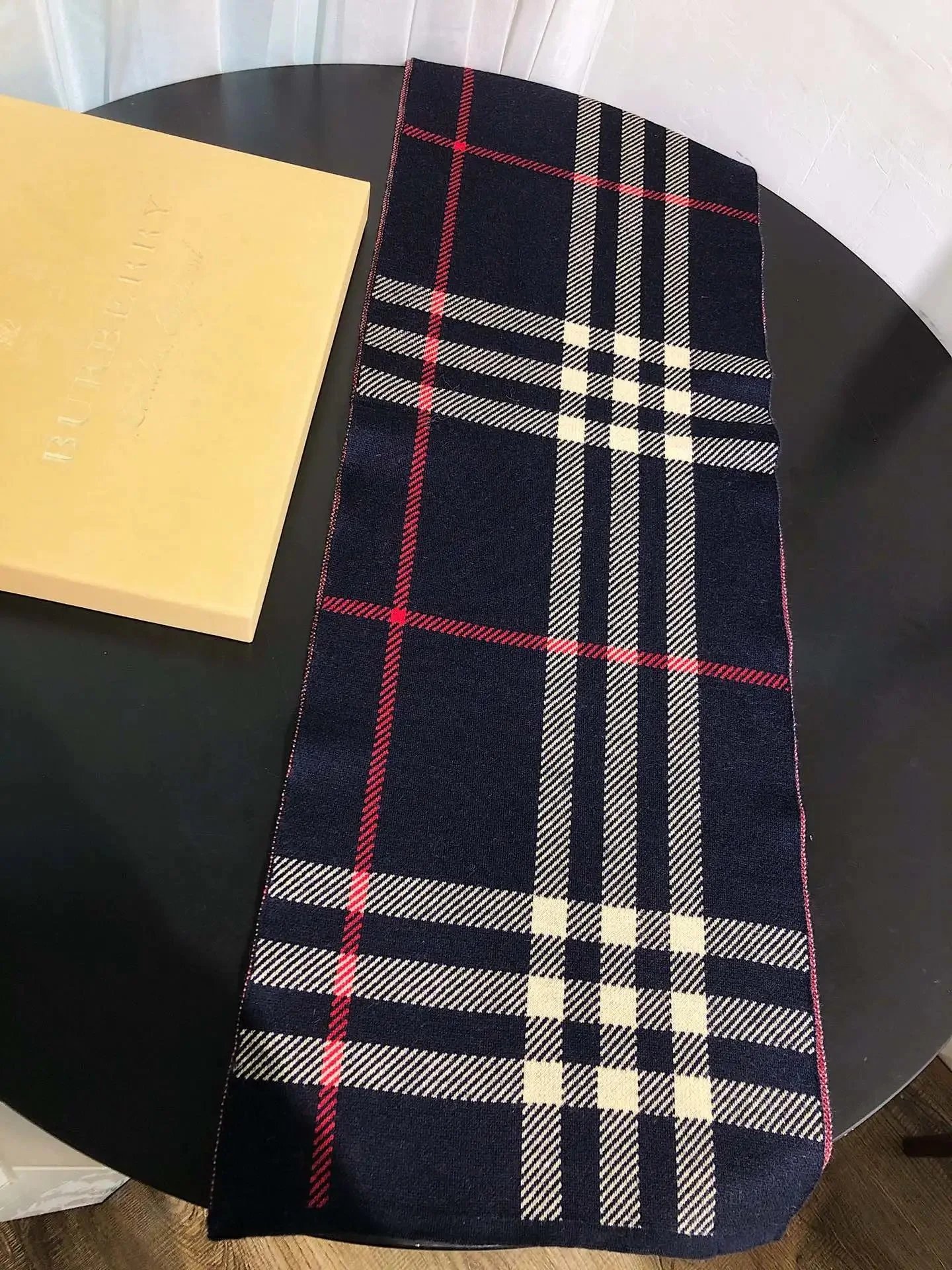 Burberry Scarves Checked scarf with embroidered monogram image 3