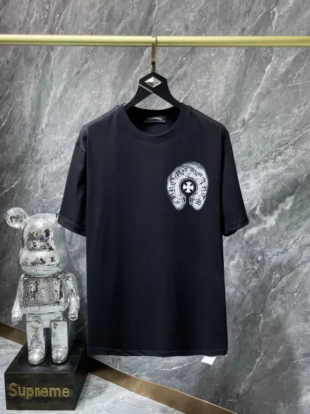 Chrome Hearts x Supreme Graphic Print Black T-Shirt - 1