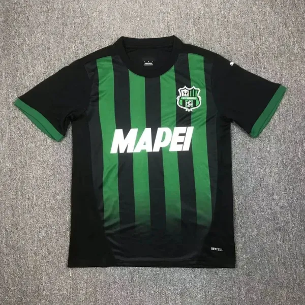 Sassuolo FC Home Jersey Black-Green Striped Football Jersey - 1