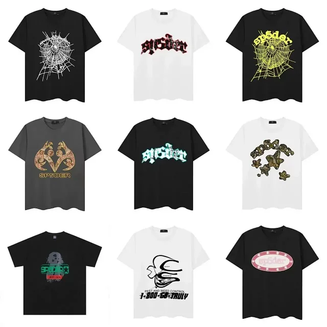 Sp5der T-Shirts Graphic spiderweb print product detail image 1