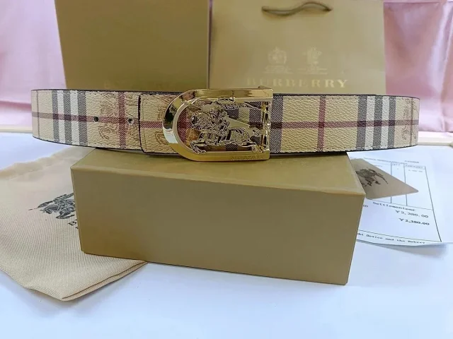 Burberry Belts Check Pattern Equestrian Knight Buckle product detail image 7