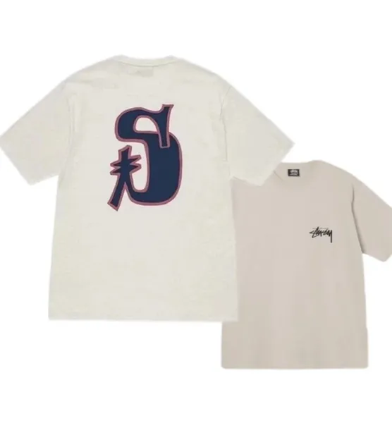 Stüssy S Logo Tee Beige T-Shirt - 1