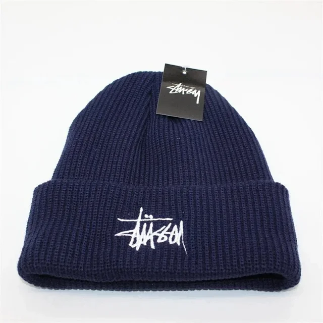 Stüssy Hats Embroidered Logo Rib-Knit Cuffed Beanie product detail image 3