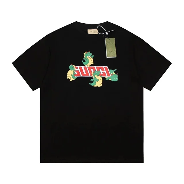 Gucci T-Shirts Short-Sleeve Logo Print T-Shirt product detail image 4