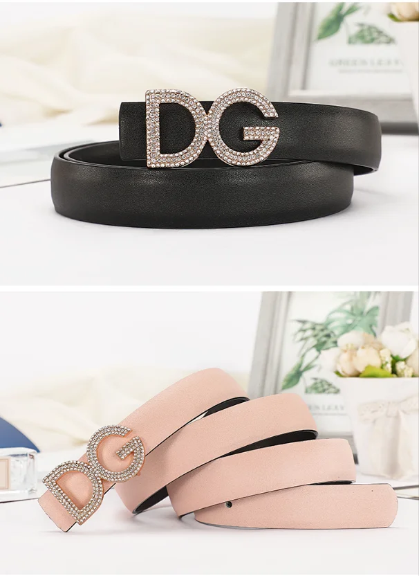 Balenciaga Belts Rhinestone Logo Buckle product detail image 6