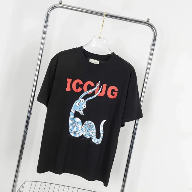 Gucci Shirts Short-Sleeve Logo Stripe Polo Shirt product detail image 9