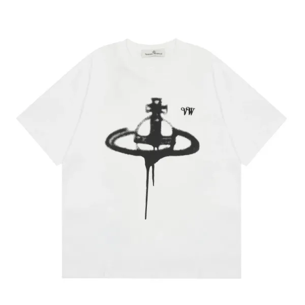 Vivienne Westwood Orb Drip White T-Shirt - 1
