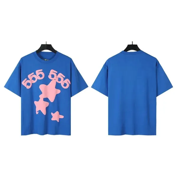 Design 555 Star Graphic Blue T-Shirt - 1