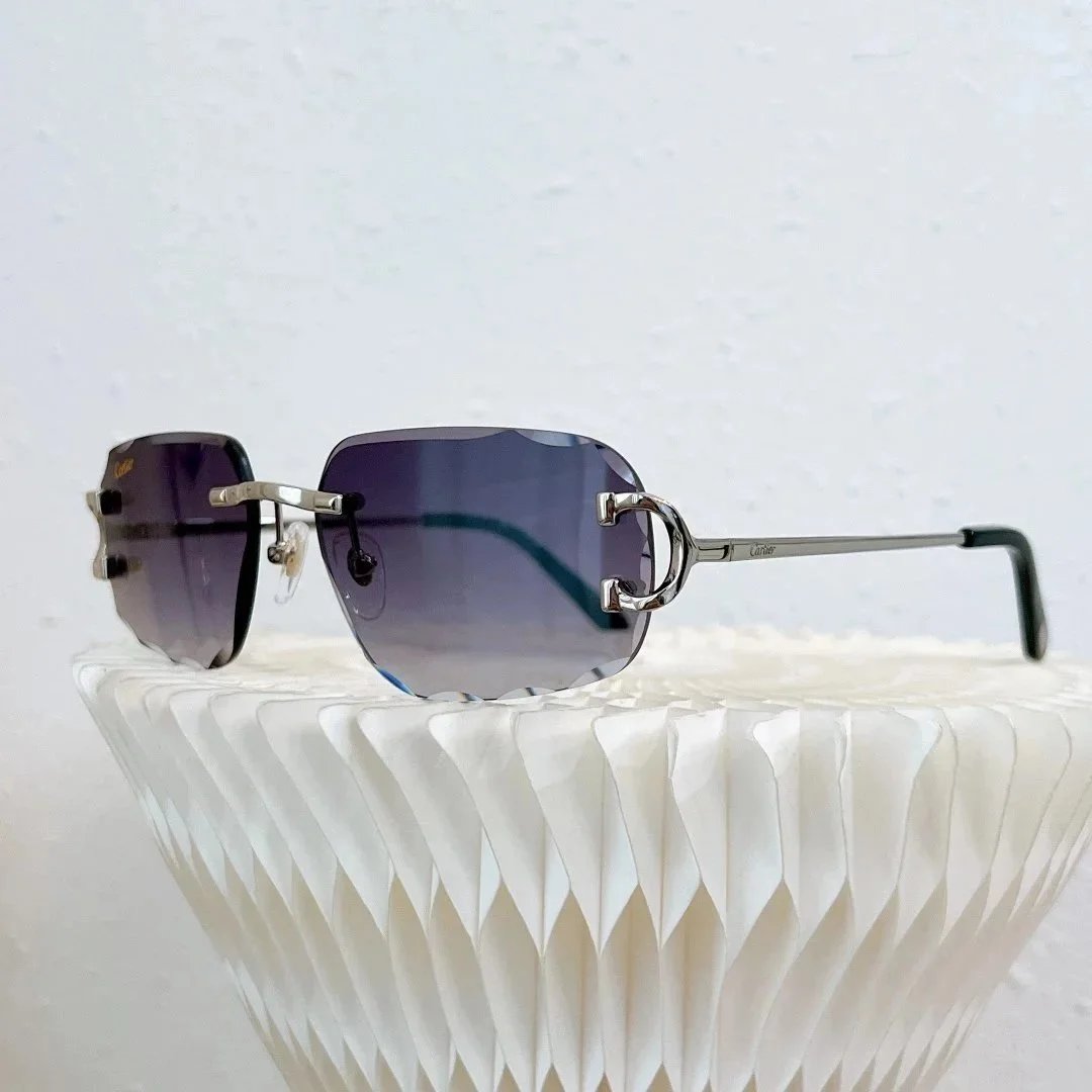 Cartier Eyewear CT0418O Rimless Rectangular Glasses — 27
