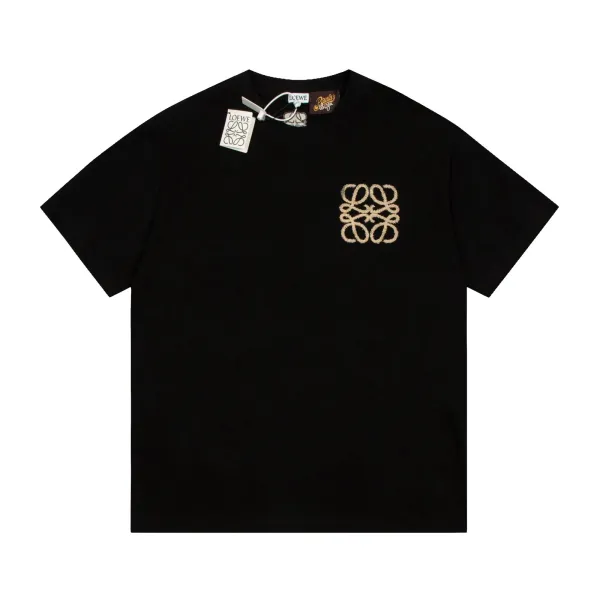 Loewe x Paula's Ibiza Anagram Embroidered Black T-Shirt - 1