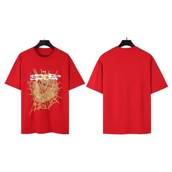 Corteiz Spiderweb Graphic Red T-Shirt - 1