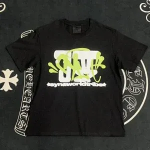 SYNA.TRIBE Graffiti Logo Black T-Shirt - 5