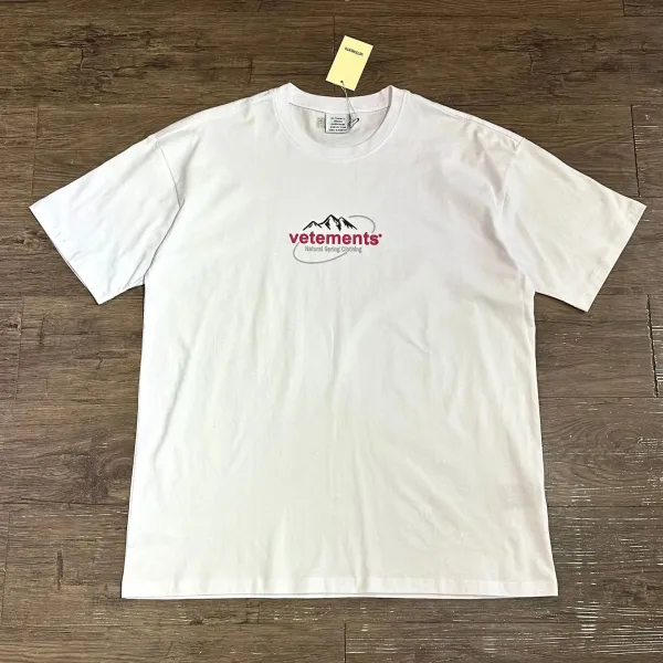 Vetements Natural Spring Clothing Logo T-Shirt White - 1