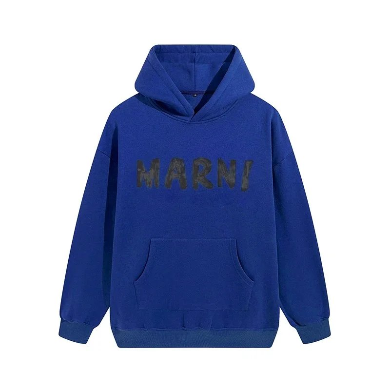 Marni Hoodies & Sweatshirts Logo-print pullover hoodie with kangaroo pocket — 4