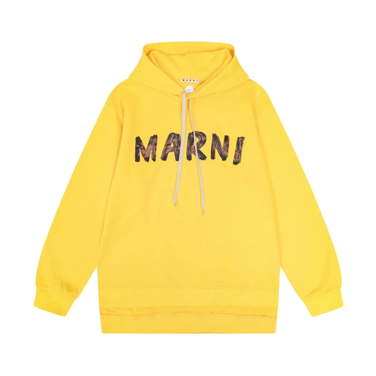 Marni Hoodies & Sweatshirts Logo-print pullover hoodie with kangaroo pocket — 10