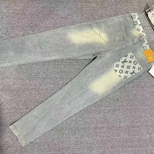 Louis Vuitton Jeans Faded denim with logo-print details product detail image 8