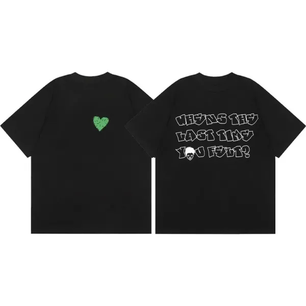 Saint Tears 'When's The Last Time You Felt?' Graphic T-Shirt Black - 1