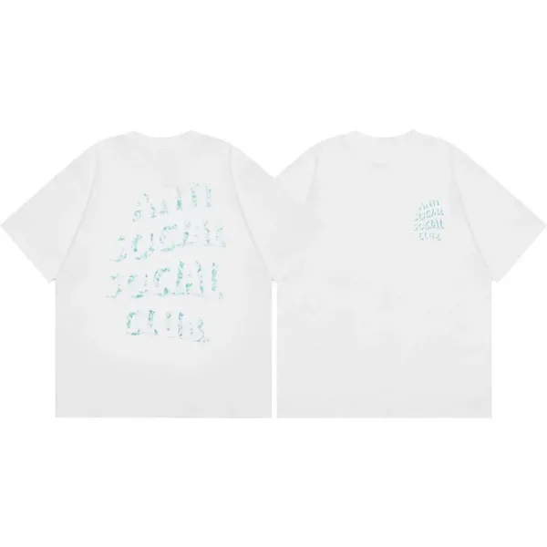 Anti Social Social Club Distorted Logo White T-Shirt - 1