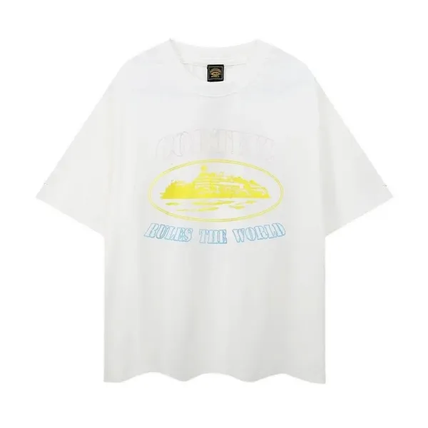 Corteiz Rules The World Graphic Oversized T-Shirt White - 1