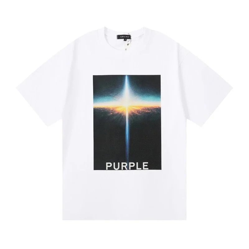 Purple Brand T-Shirts Short-Sleeve Graphic Print — 3017 white