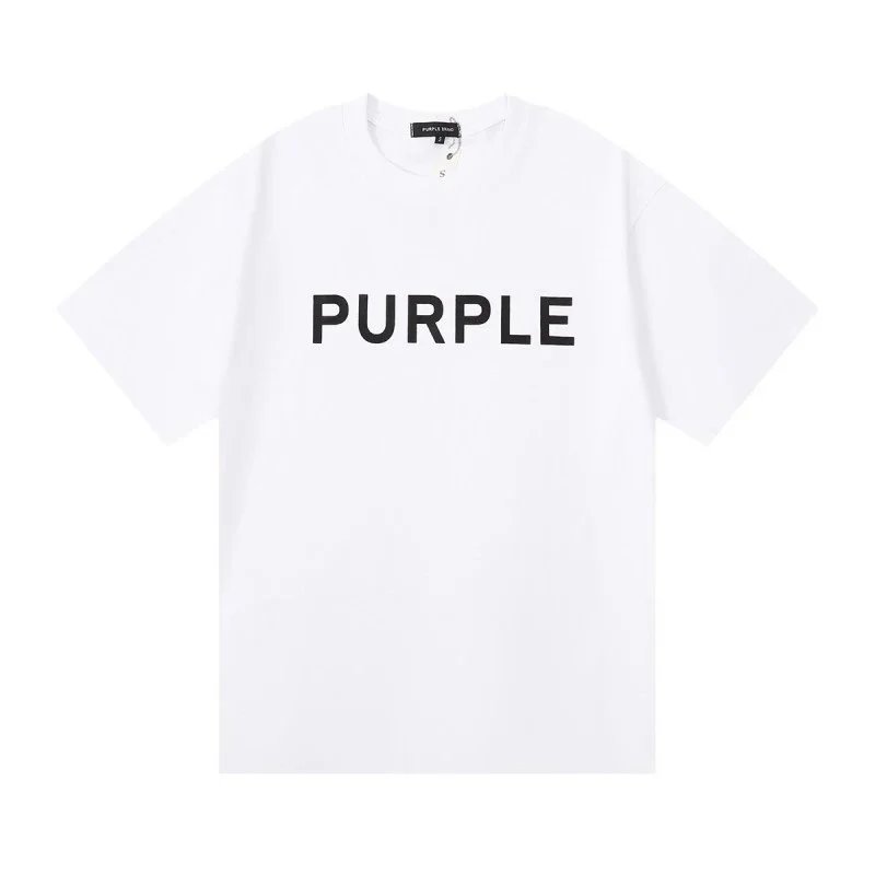 Purple Brand T-Shirts Short-Sleeve Graphic Print — 3012 White
