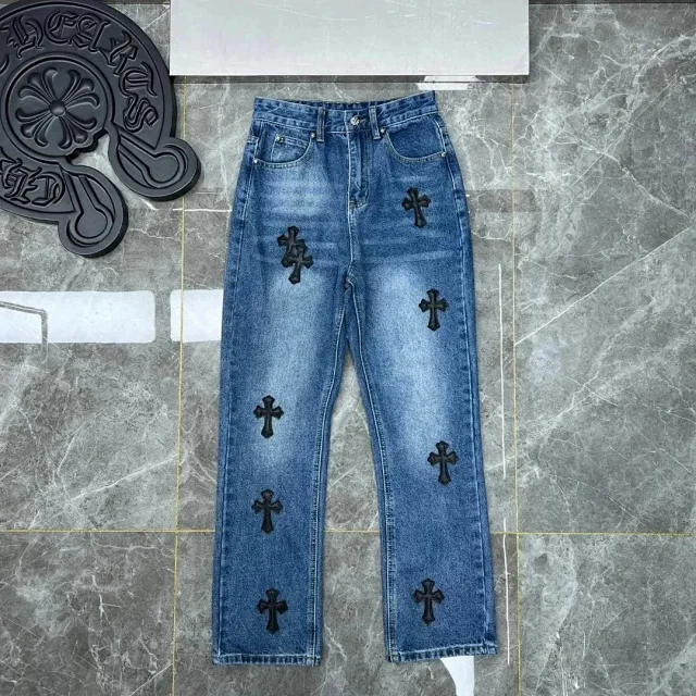 Chrome Hearts Jeans Loose-Fit Cross Patch product detail image 6