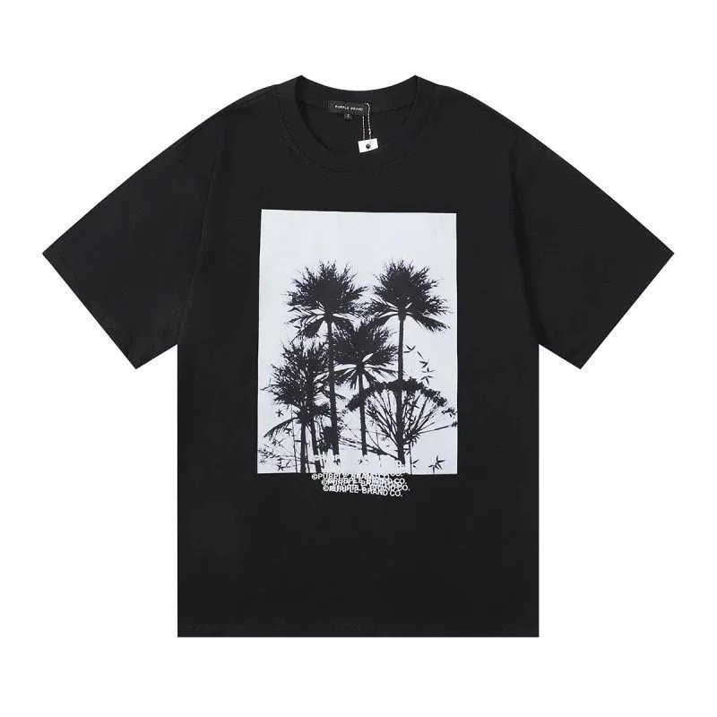 Purple Brand T-Shirts Short-Sleeve Graphic Print — 3009 Black