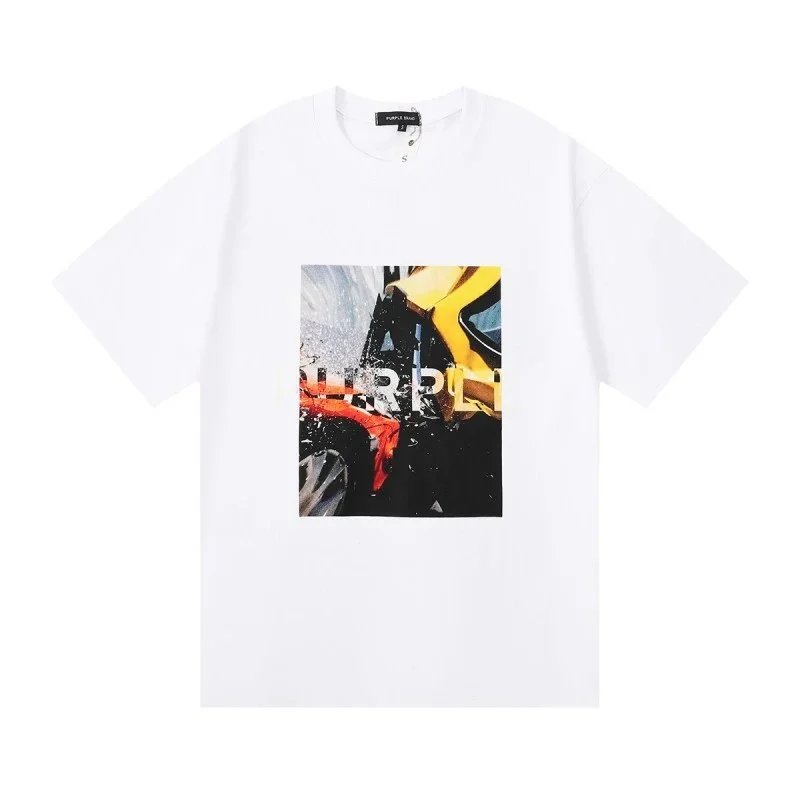 Purple Brand T-Shirts Short-Sleeve Graphic Print — 3008 white