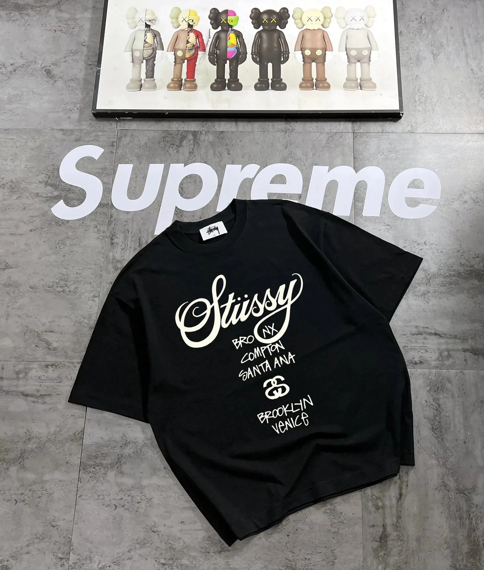 Stussy Peace Sign Graphic T-Shirt Black - 4