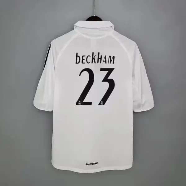 Real Madrid David Beckham #23 Away Jersey White - 1