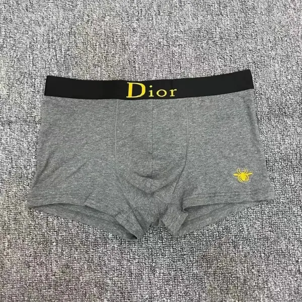 Dior Bee Embroidery Boxer Briefs Gray Underwear - 1